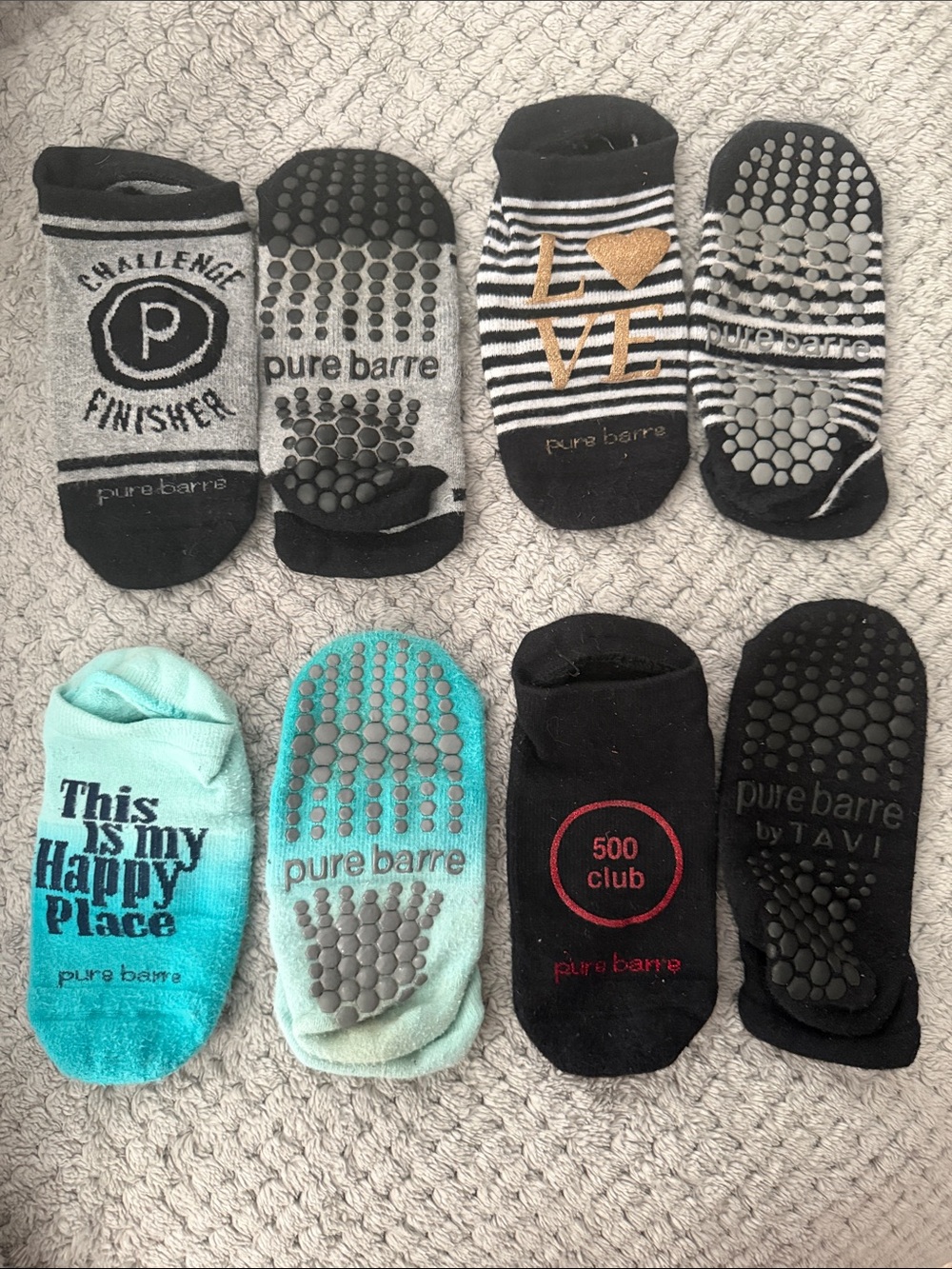 Pure Barre Athletic Grip No-Show Socks - assorted colors